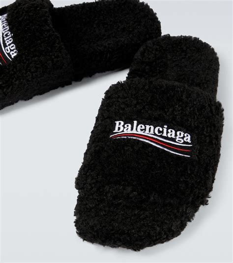 balenciaga furry slides rep